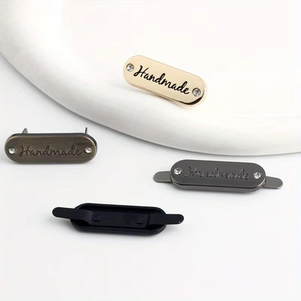 5Pcs Oval Shape Metal Tags Are Bag Zinc Alloy Handmade Metal Labels Clothing Accessories