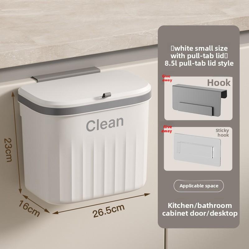 Мусорное ведро для кухни с крышкой, подвесное, легко моется. Настенное мусорное ведро для ванной комнаты. Бытовое уплотнительное кольцо для гидроизоляции.