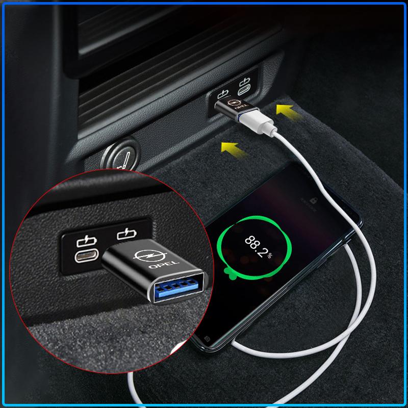 Автомобильный адаптер Type-C на USB 3.0 Автомобильный конвертер Детали интерьера Для Opel Astra C G H Insignia J K Zafira B Corsa Vectra C Corsa C