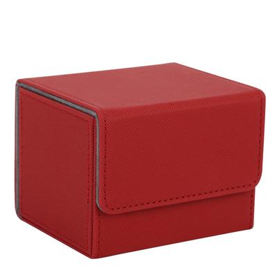 Venssu Deck Case Trading Card Case Box Storage Box Side Insert Magnet PU Leather 120 Pieces be used for Pokemon Duema Various Card Sleeve Compatible S