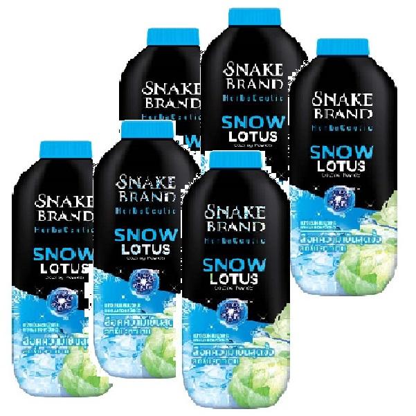 Snake Brand Herbaceutic Cooling Powder 250g 3 Scents: Deo Calm, Rose Water, Snow Lotus