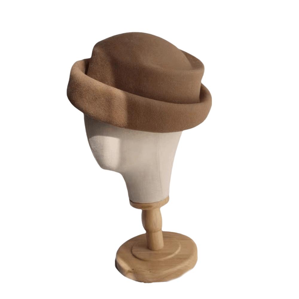 Регулируемый цилиндр для женщин 100% шерсть Миллери Береты Модная шерстяная шапка для вечеринки