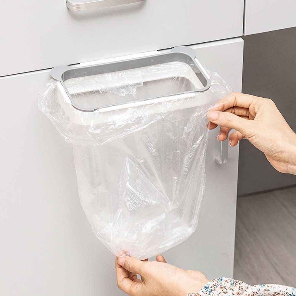 Cupboard Cabinet Door Rubbish Can Hanging Basket Trash Rack Storage Organizer Garbage Bag Holder