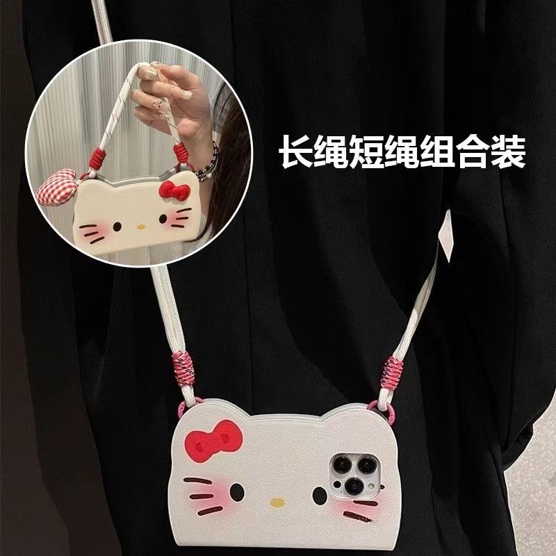 Нишевая чехол-кейс KT Cat Совместимый iPhone 15 Pro Max Apple 14 Pro Телефон 13/12 Новая модель 11 Полное покрытие для женщин
