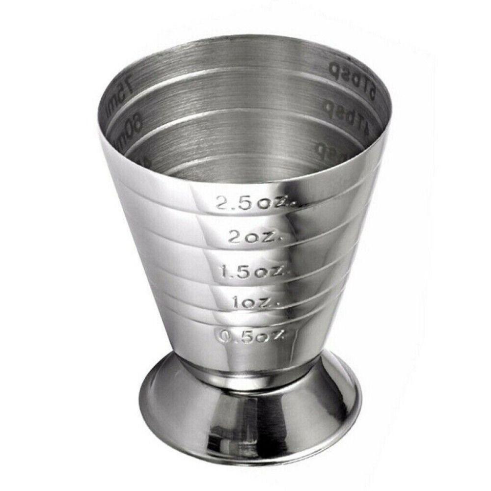 75ML Stainless Steel Measure Cup Jigger Shot Drink Spirit Mixed Cocktail Beaker