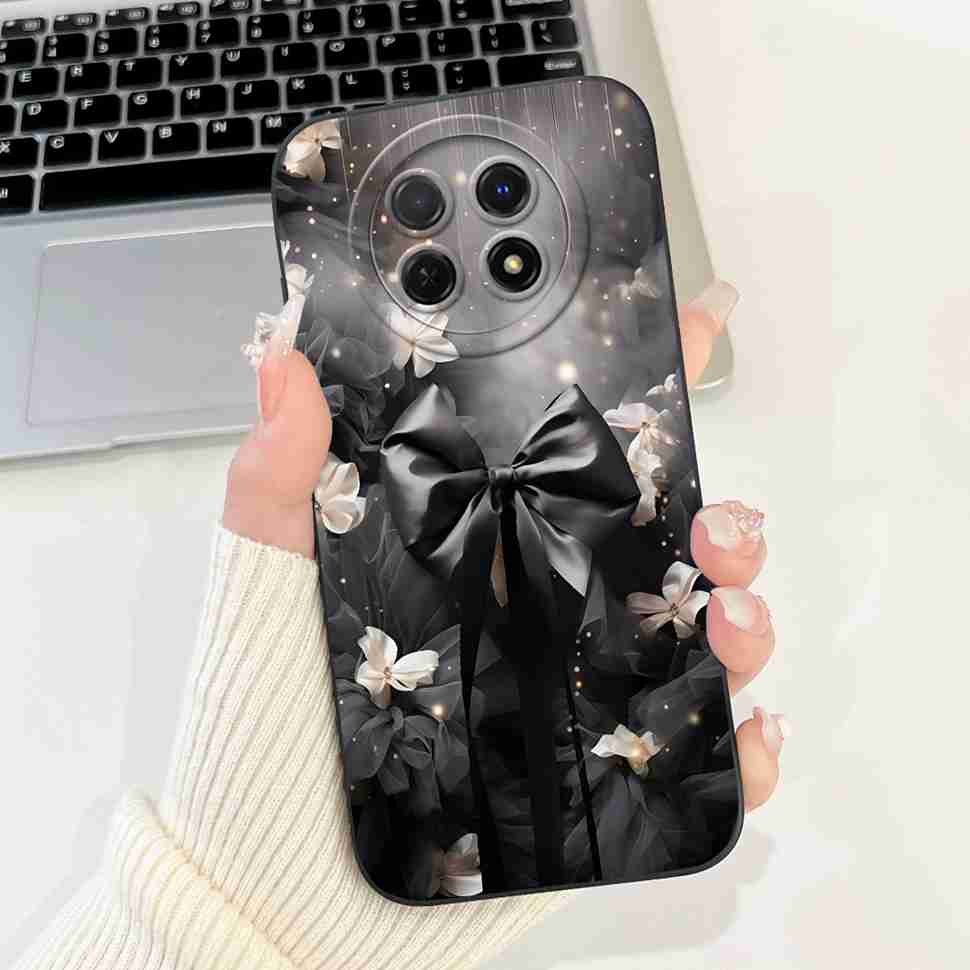 For Huawei nova Y91 Case STG-LX1 Cute Cartoon Rabbit Soft Silicone Cover For Huawei Enjoy 60X STG-AL00 6.95" Butterfly Shell
