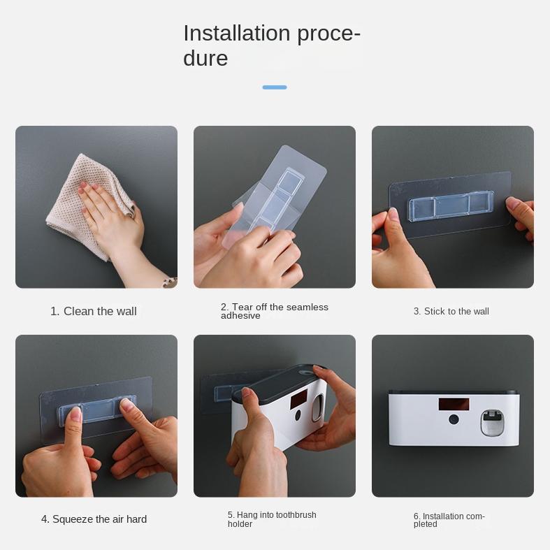 Electric Toothbrush UV Sterilization Drying Holder Wall Mounted Toothpaste Squeezer for Bathroom Organizer Accessories Set