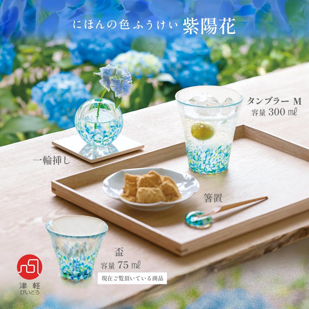 Aderia Tsugaru Стеклянная посуда Fukei Саке Гортензия Подарок Сделано в Идеально для Саке и Другое Очоко Саке Идеальный подарок для и Отличный подарок для посещения или