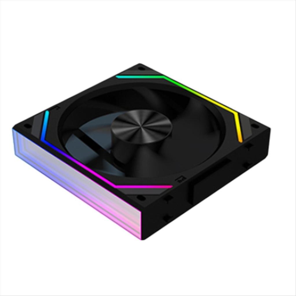 Корпусный вентилятор V2RS Magic Block Свободная стыковка 120 мм для ПК Компьютера 12 В Вентилятор корпуса Lian 3-контактный 5 В ARGB Божественный свет Ли Черный,B