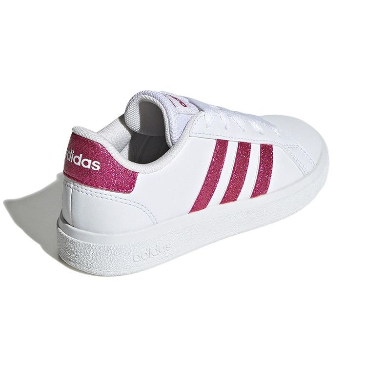 adidas Детские кроссовки Grand Court 2.0 Big Kid White Real Magenta Cloud-White Team-Real-Magenta GY4764