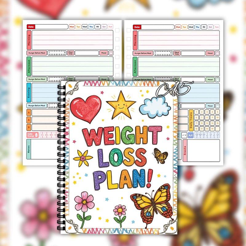 Журнал для отслеживания похудения формата А5, дневник для планирования фитнеса, подходит для отслеживания вашего фитнес-путешествия, идеальный подарок для друзей