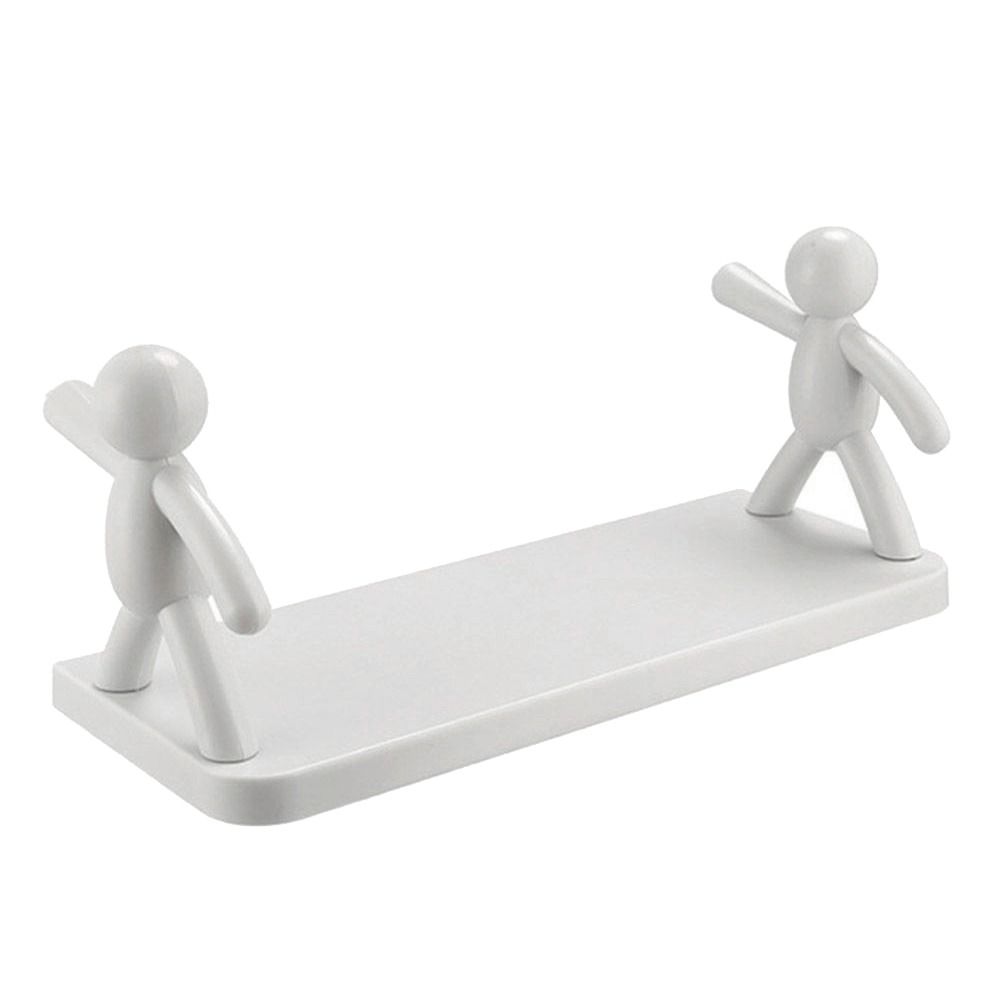 White Color Wall-Mounted Storage Rack Waterproof Design Office Storage Accessories Home Storage