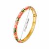 Floral Colorful Flower Bangle Traditional Women's Hand Bracelet  Jewelry Gifts