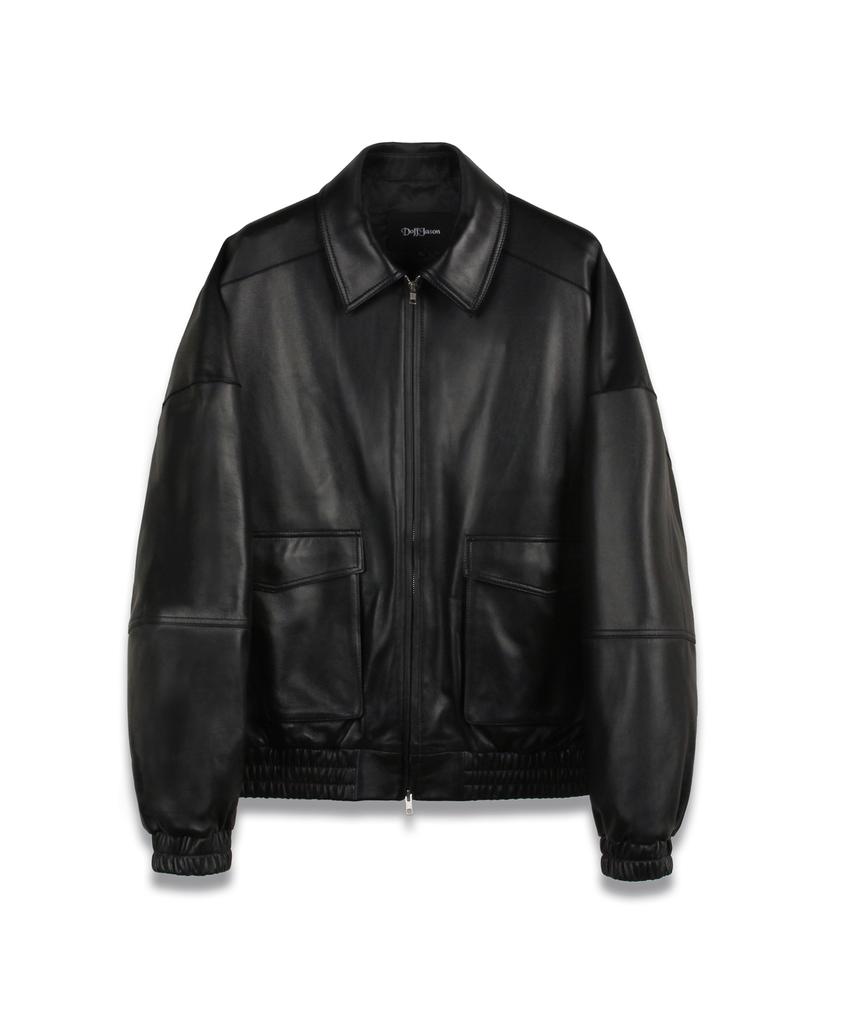 Doffjason Oversized Lambskin Bomber Jumper