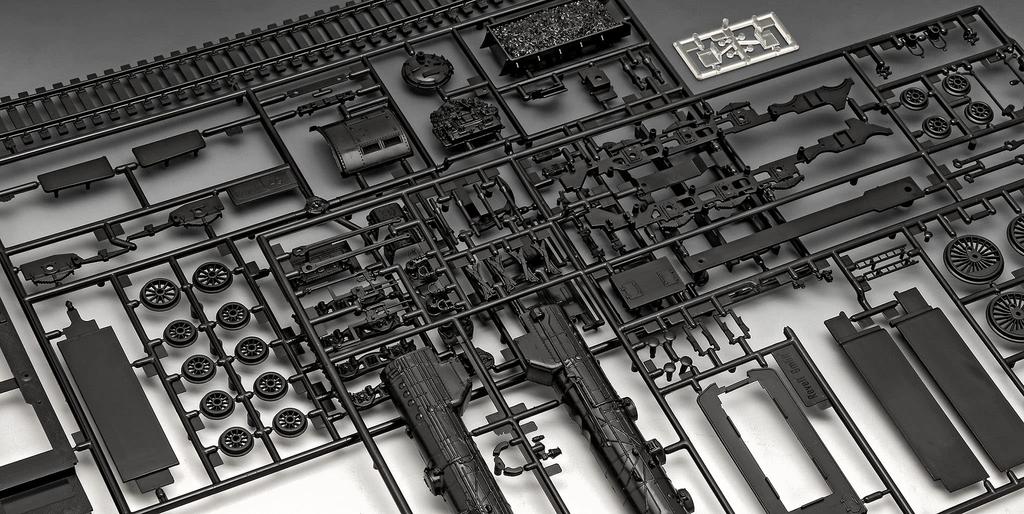 Немецкий Revell R03 Witte Smoke Пластиковая модель 02166 1/87 Локомотив, Тип, Барьер,