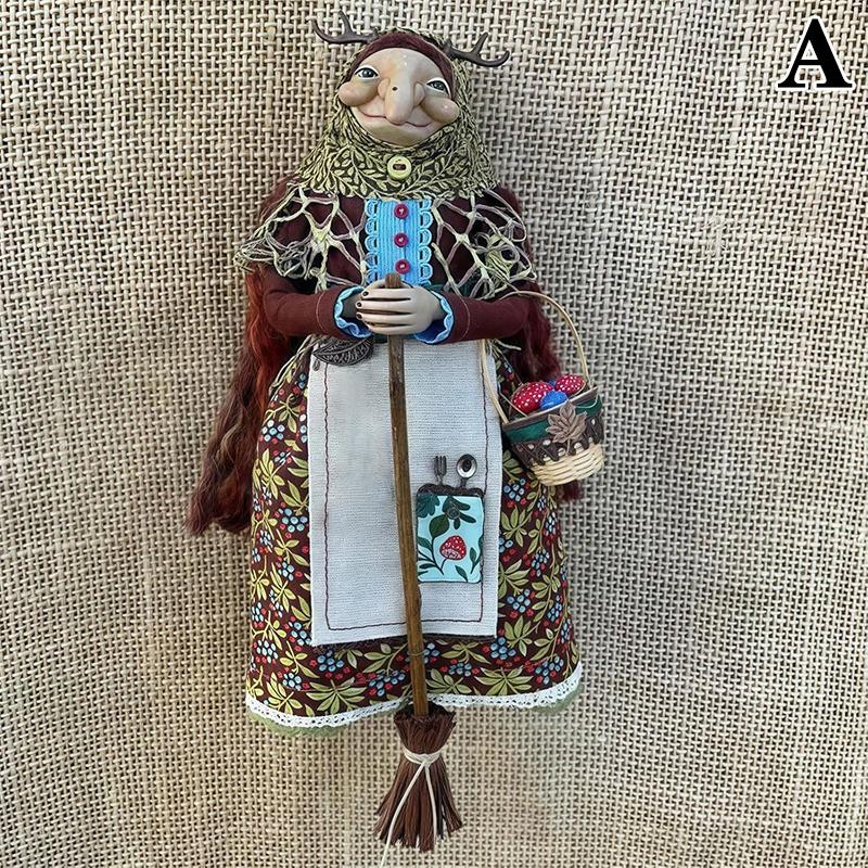 Handmade Kitchen Witch Doll, Enchanting Magic Good Luck Cooking Doll, Kitchen Hanging Decor, Home Decoration Who Loves To Cook