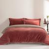Solid Color Thickened Milk Fleece Four-Piece Set Double-Sided Fleece Coral Fleece Quilt Cover Flannel Bed Sheet Three-Piece Set