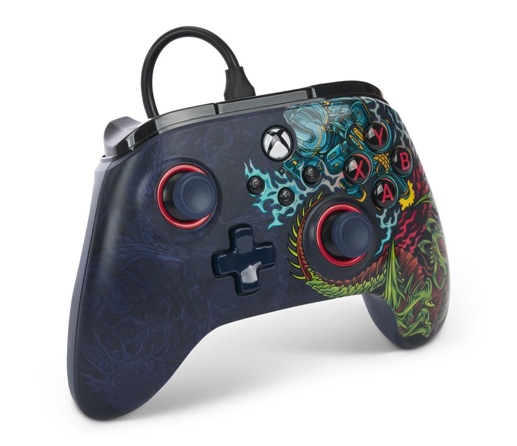 Год PowerA Advantage Проводной контроллер для Xbox Series Cosmic Crush Функция двойной вибрации для Xbox Series PC Windows [2 Гарантия] XS - XS 10/11