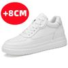 High Top Sneakers Man Causal Shoes Height Increase Insole 8cm White Black Taller Shoes Men Leisure Fashion Sports Leisure Walk