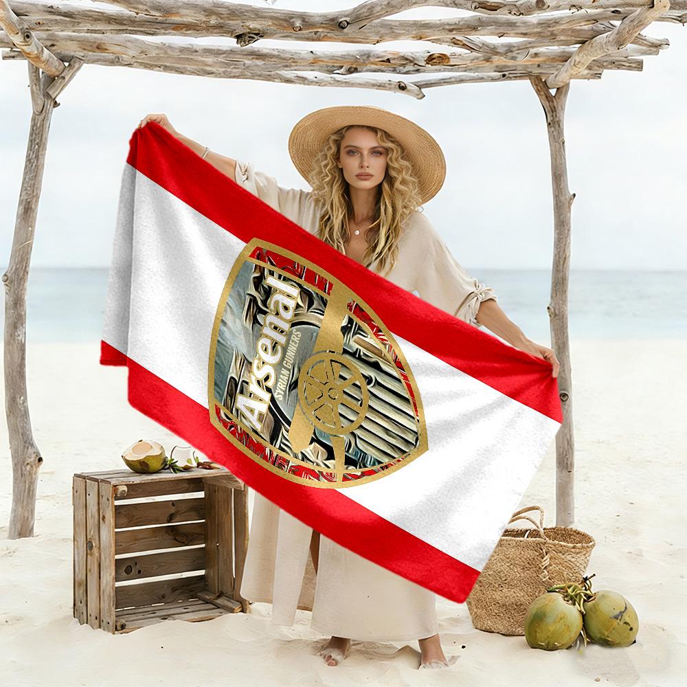 Arsenal Beach Towel Quick-Dry Soft Microfiber Comfortable Lightweight Perfect for Traveling Yoga Camping and Swimming