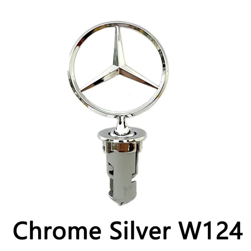 kpsaw9 2025 Hot 1Pcs 44mm 3D Zinc Alloy Car Front Hood Emblem Bonnet Label Badge for Mercedes Benz W204 W210 W220 W212 C180 C200 Car Ac