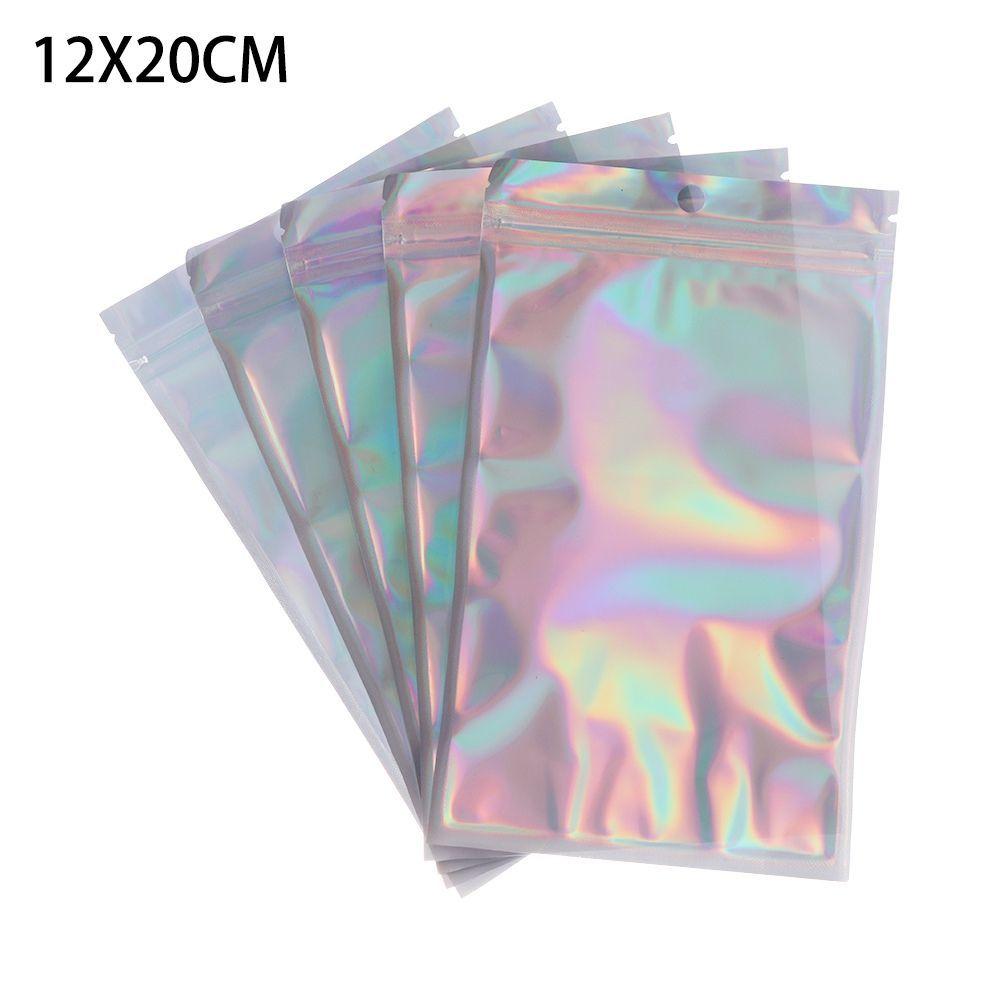 20 Pcs Plastic Waterproof Self Seal Storage Zipper Reclosable Pouches Packaging Bag