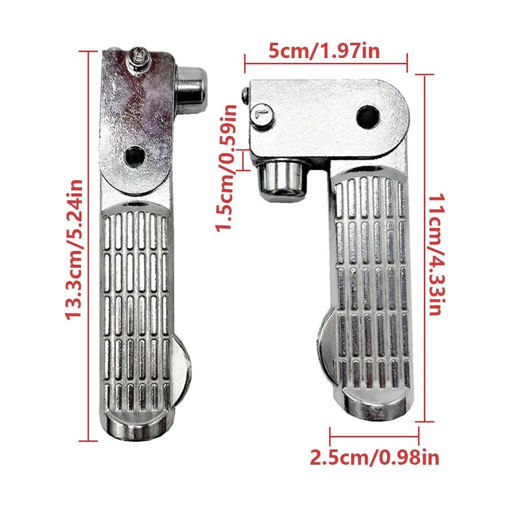 Aluminum Zinc Zinc Alloy Motorcycle Foot Pegs Non Slip E Bike Foot Rests  Replacement Parts