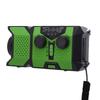 AM FM WB Radio Hand Crank Solar Battery Operated Portable Radio with Weather SOS Alert LED Flashlight for Camping Emergency Green