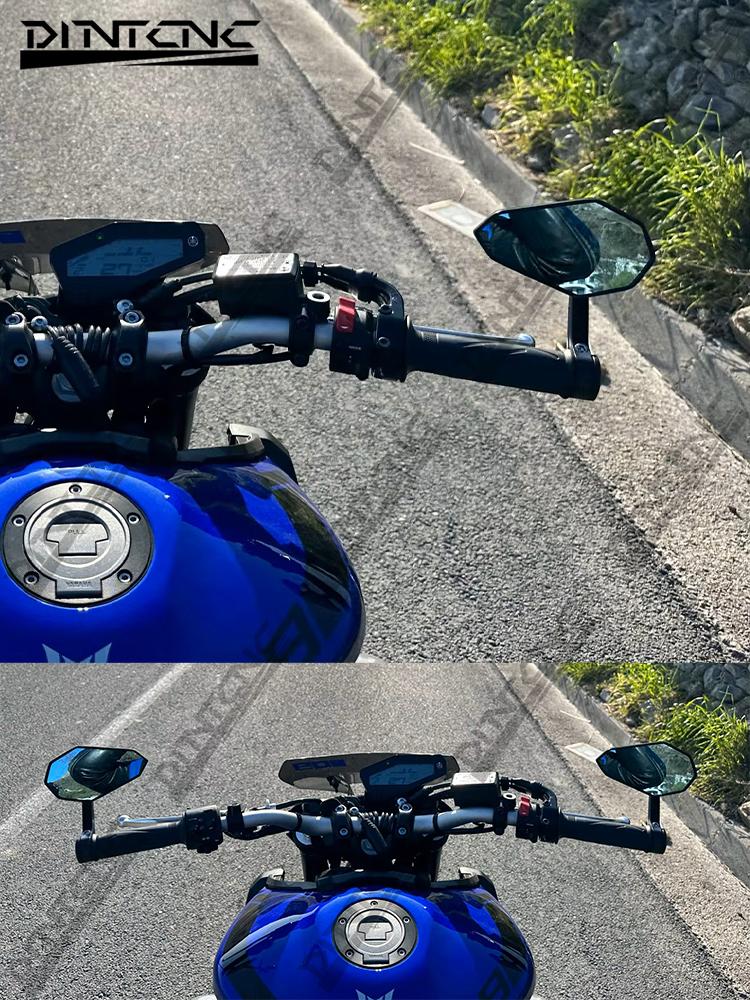 Для YAMAHA MT07 MT09 MT10 SP FZ1 FZ6 XJ6 XSR 700 TDM 900 T-MAX 530 TMAX Мотоциклетное зеркало боковое на руль Зеркало заднего вида