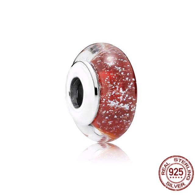 Стерлингового серебра 925 пробы, белый, красный, синий, счастливый четырехлистный клевер, муранское стекло, очаровательные ювелирные изделия, бусины, подходят для милого модного браслета