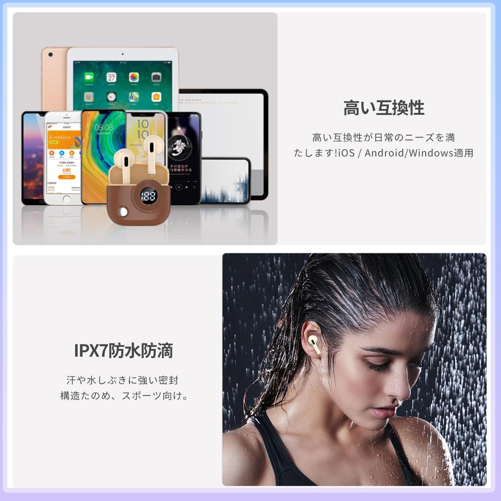 Беспроводные наушники Новейшие ретро Bluetooth-наушники с индикатором уровня заряда батареи Мини Bluetooth стерео ENC шумоподавление Непрерывные Портативные для Совместимых [Дизайн 2025]