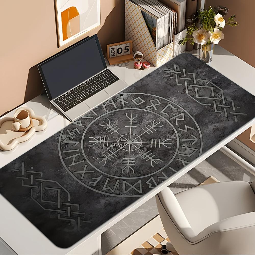 Golden Magic Circle Mouse Pad Large Computer Office Game Table Mat 90x40 Xxl Rubber NonSlip Stitched Edge Keyboard Mat Desk Pad