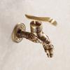 Bibcock Faucet For Outdoor Garden Brass Antique Bronze Washing Machine Faucet Wall Bathroom Mop Tap Toilet Cold Bibcock 18668