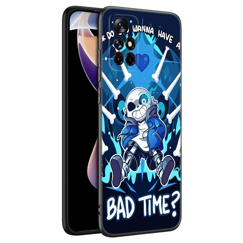 Undertale Sans Doggo Black Silicone Phone Case For Xiaomi Redmi Note 10 11 11S 12 13 4G 8 9 11T Pro 5G Plus 8T 9S 10S 12S