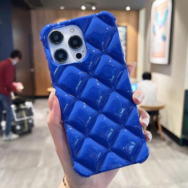 Яркий блестящий чехол для телефона с 3D ромбовидной сеткой для Iphone 14 12 11 13 Pro Max 14 Plus, мягкий силиконовый чехол