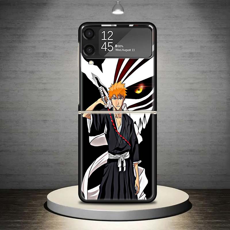 Чехол для телефона Kurosaki Ichigo Bleach для Samsung Galaxy Z Flip 7 6 5 4 3 5G Ударопрочный чехол Z Flip7 Flip6 ZFlip5 Flip3 Flip4 Luxur