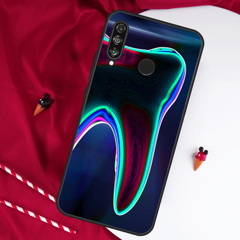 Чехол для Huawei Nova Y61 Y91 Y73 Y72 Y90 Y70 Y60 12s 12i 11i 8i 9 10 SE P60 P30 Pro P40 Lite с рисунком зуба