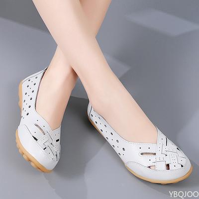 Модная летняя повседневная полая дышащая женская обувь 2025 новый стиль женская модная мягкая подошва универсальная удобная обувь на плоской подошве