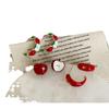 Дизайн Sense Игривые милые серьги-гвоздики в виде красного яблока Женские нишевые уникальные индивидуальные изысканные модные универсальные серьги