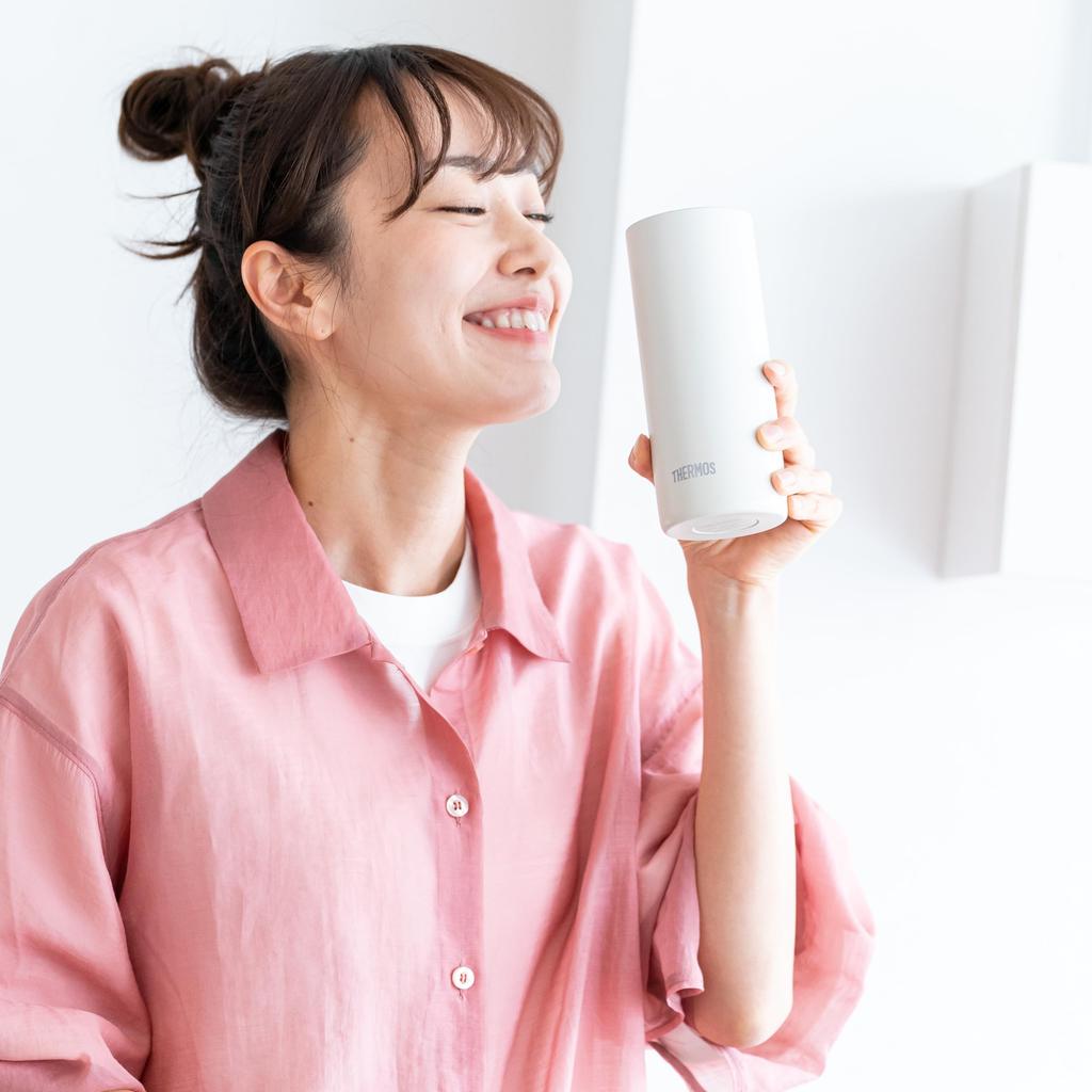 Термос Thermos, вакуумная изоляция, 420 мл, цвет Stone White, JDW-420C STW [Легкая модель]