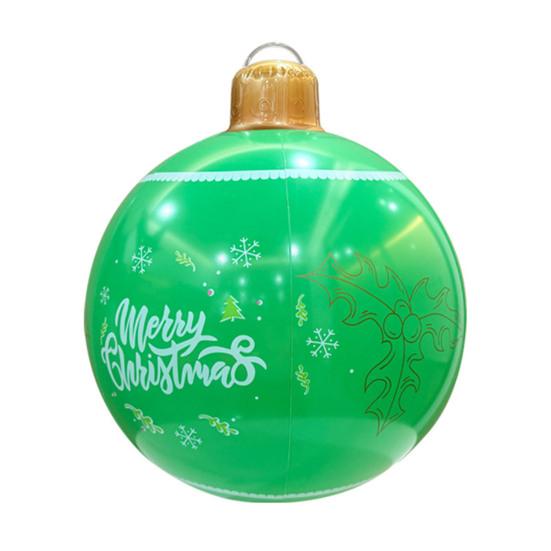 18.9 Inch Giant Inflatable Christmas Ball Outdoor Large PVC Blow Up Ball for Outside Yard Lawn Porch Decoration