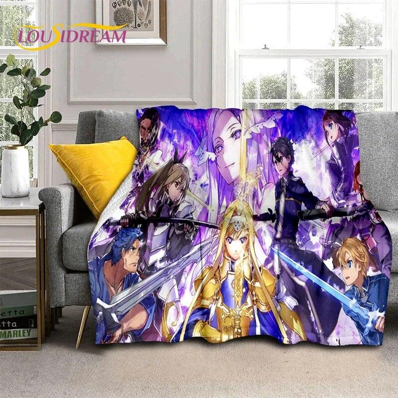 SAO роман мультфильм Sword Art Online одеяло, мягкое одеяло для дома, спальни, кровати, дивана, пикника, путешествия, офиса, одеяло, детское одеяло