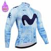 Movistar Pro Winter Cycling Set Thermal Fleece Bicycle Clothing Long Sleeve Jersey Road Bike Clothes Ropa Ciclismo MTB Uniform