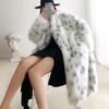 Fur Coat Pattern Fur Women's Long Young Lapel Coat