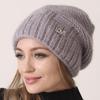 Зимние шапки для женщин Теплые вязаные шапки-бини