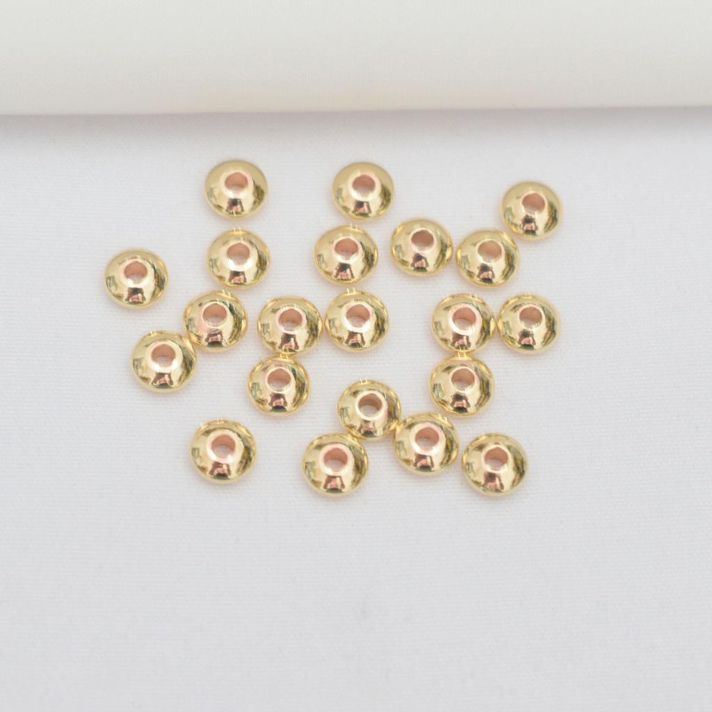 100 шт. 148-каратного золота, сохраняющего цвет, бусины счеты, сделай сам, браслет, ожерелье, ювелирные изделия с бусинами, материал-разделитель в виде летающей тарелки