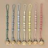 Solid Color Silicone Pacifier Chain Clips Baby Boys Girls Pacifier Gum Chain Bite Music Teeth Grinding Stick Toy Anti Loss Rope