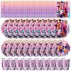 Kpop Birthday Party Decoration Tableware Set Birthday Party Supplies Balloons Cake Topper Hanging Flag Cups K-pop Party Decor