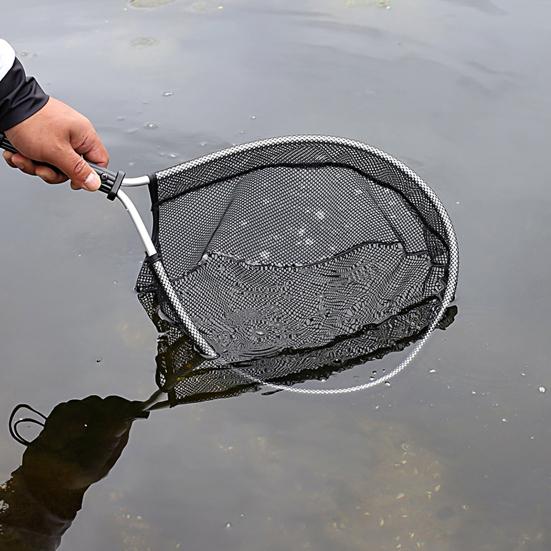 Fishing Landing Net Strong Load-bearing Catch Fish Aluminum Alloy Handle Round Fishing Brail for Outdoor Fishing