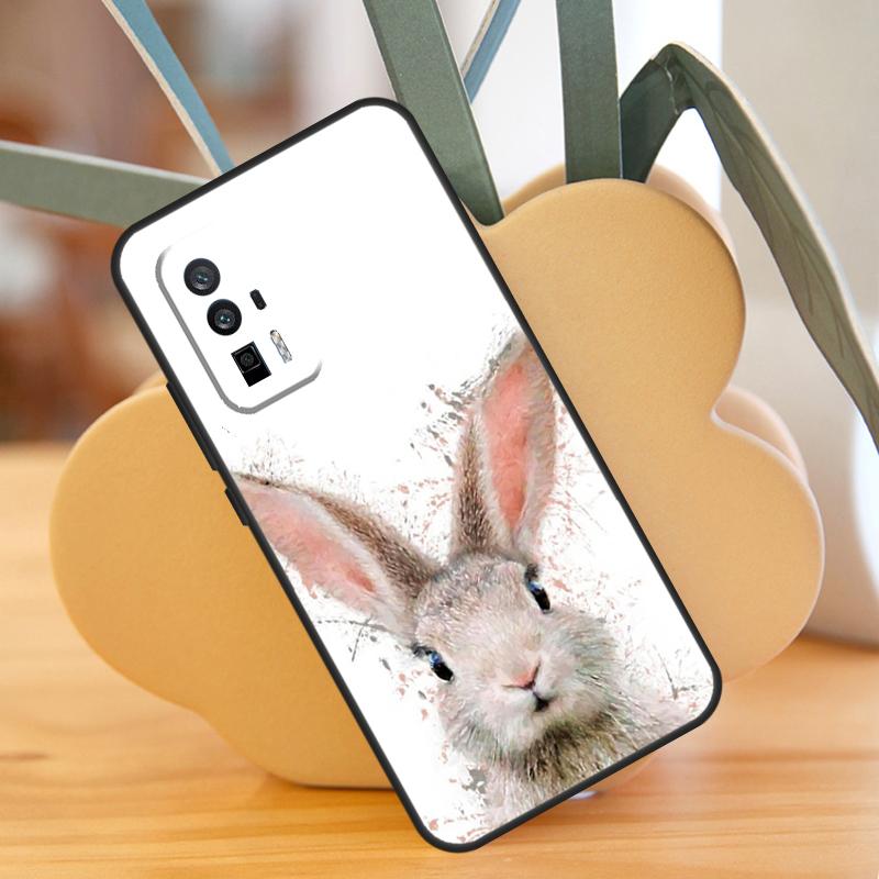 Милый чехол-кролик для POCO F6 Pro X6 X5 X3 F3 F5 M6 M5s Xiaomi 13T Pro 11T 12T 12 13 Lite 14 Ultra
